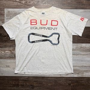 Vintage Budweiser 1994 Bud Equipment Shirt Size X-Large Holoubek Tag Mens